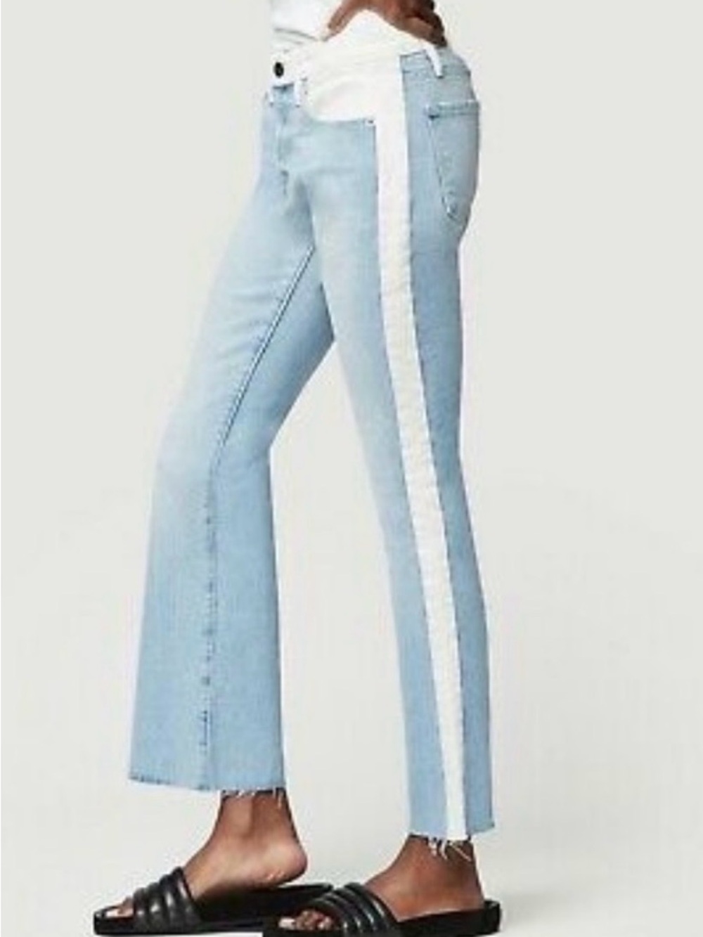 Frame Denim Le Crop Mini Boot jeans 24 denim tuxedo stripe - Picture 2 of 8